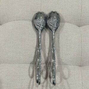 Elegant Silver Salad Servers